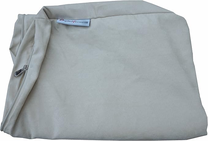 Dogbed4less Large Memory Foam Dog Bed for Medium Dogs, Orthopedic Comfort, Waterproof Liner and Suede Pet Bed Cover 41"X27" Pillow, Khaki