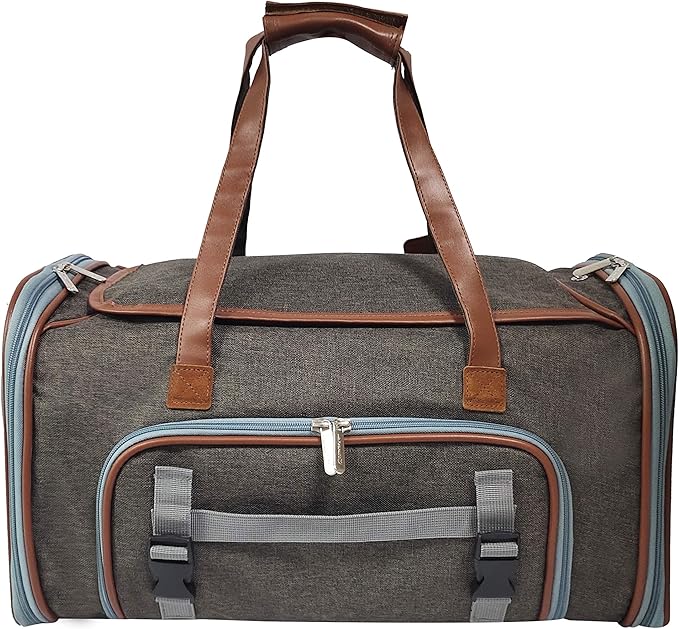 Mr. Peanut's Gold Series Big Apple XL Size Airline Compliant Expandable Pet Carrier V3.0 (Charcoal Ash)