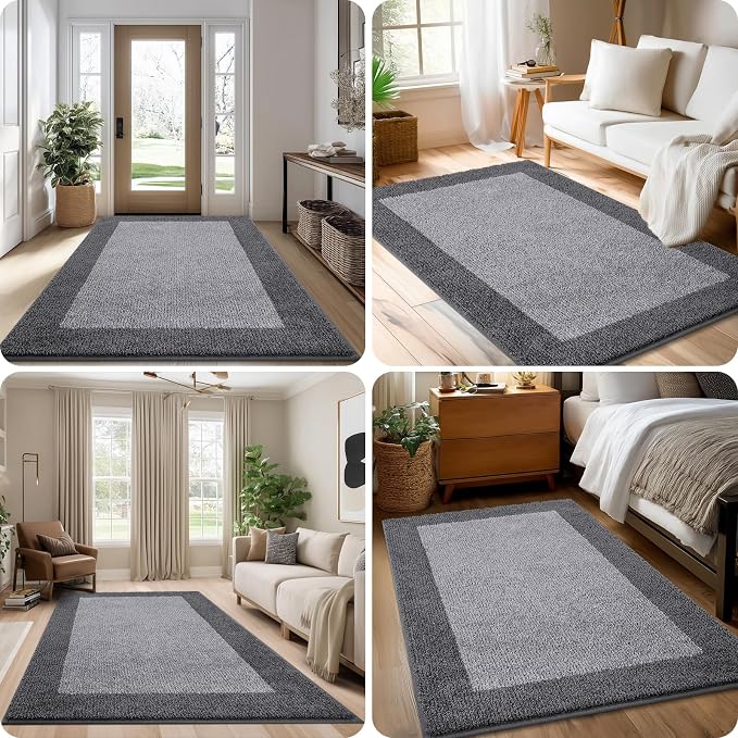 Indoor Door Mat 20" x 32", Washable Kitchen Rug, Non Slip Entryway Rug