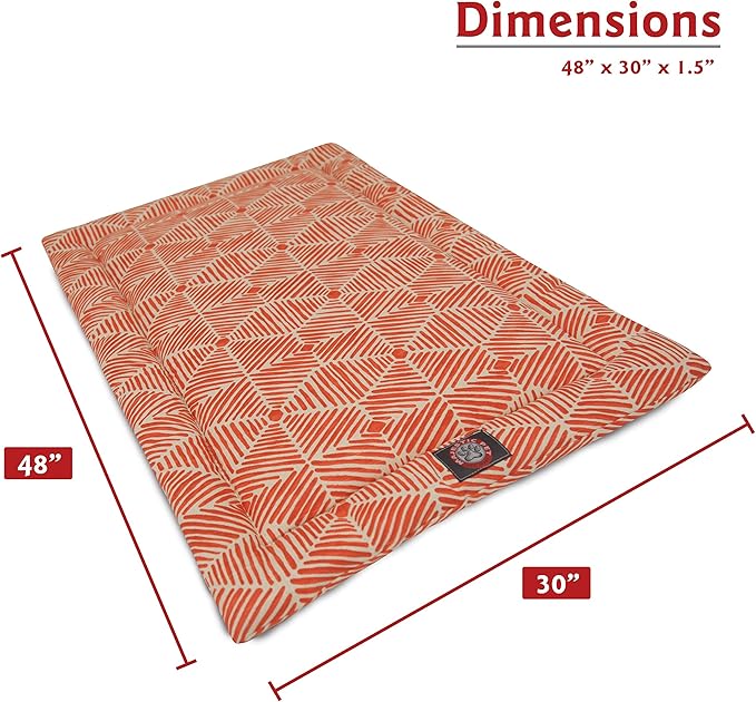 48" Charlie Salmon Orange Crate Dog Bed Mat By Majestic Pet Products