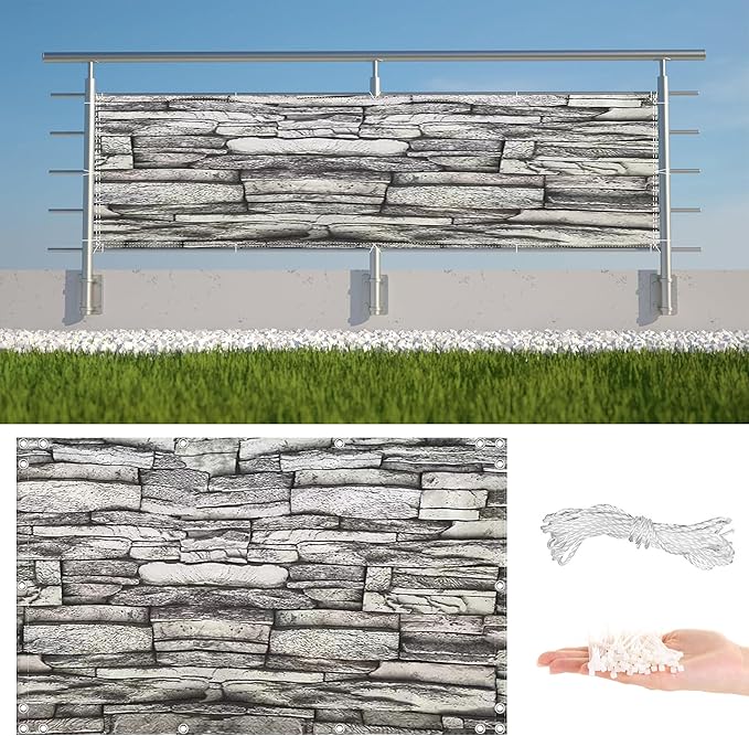 Fence Privacy Screen 4.9' x 26.2' UV Protection Weather-Resistant Patio Privacy