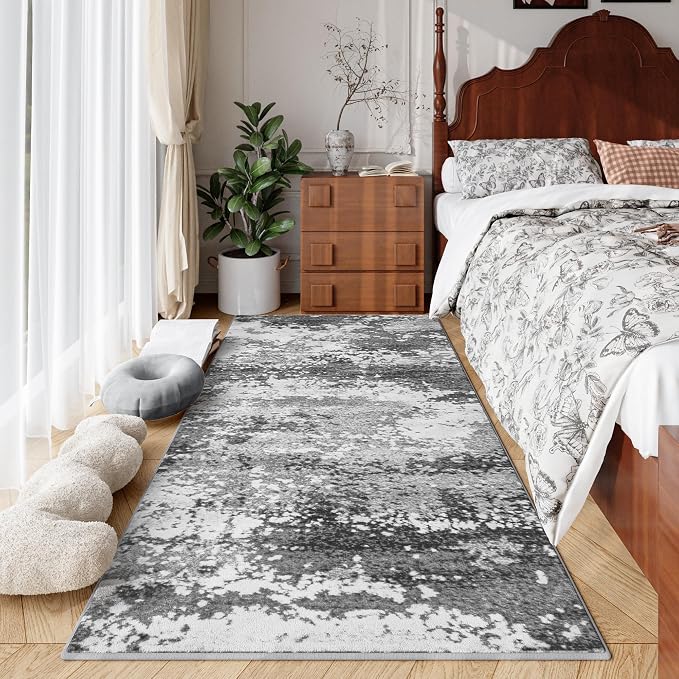 2x6 Rug Runners for Hallways Kitchen Non Slip Washable Grey Entryway Runner Rugs