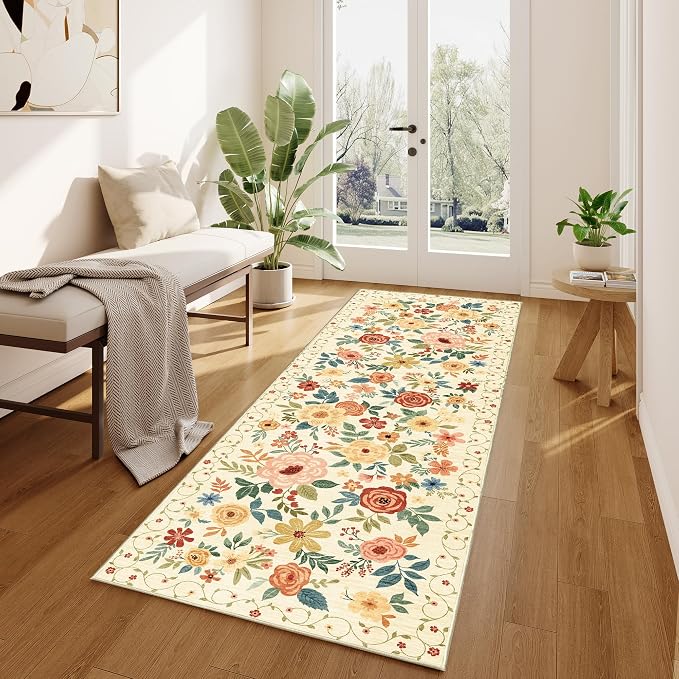 DUKINO Runner Rug, 2x10 Kitchen Hallway Carpet, Washable