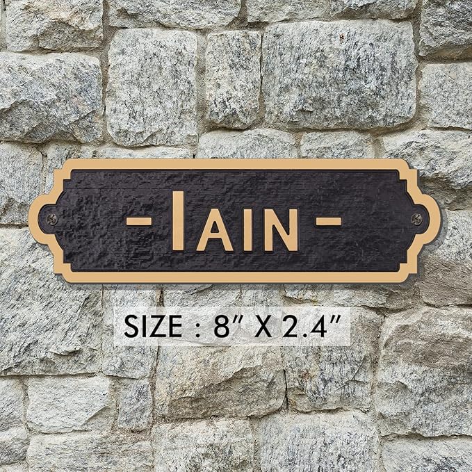 Acrylic Horse Stall Name Plate, 2.4" x 8" Personalized Stall Signs, UV Protected, Custom Pet Name Sign, All Weather Adhesive, Mounting (Rose Gold, Style 4)