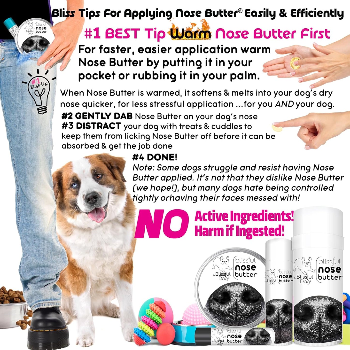 3 Cute Puppies Unscented Nose Butter - Dog Nose Butter, 8 Ounce