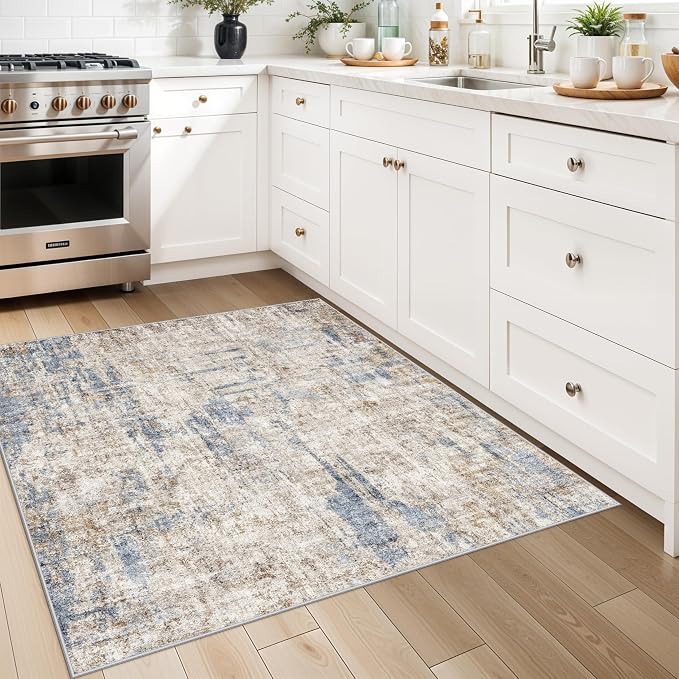3x3 Square Entryway Rug Washable – Non-Slip Small Area Rug