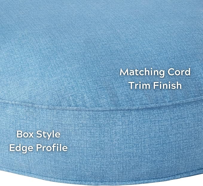Gordie Round Indoor/Outdoor Pillow Style Dog Bed, Blue Heather, Medium
