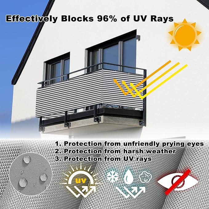 Fence Privacy Screen 3.1' x 26.2' UV Protection Weather-Resistant Outdoor Dog
