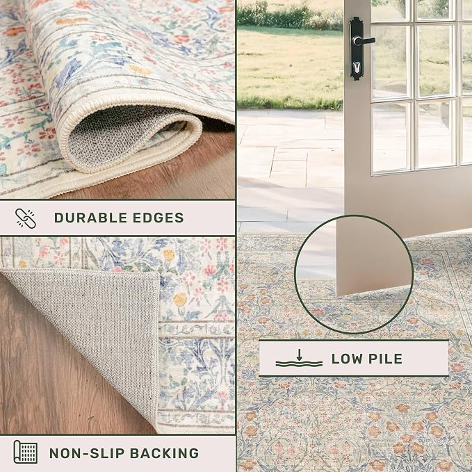 Hazo Haus Floral 3x8 Wide Hallway Runner
