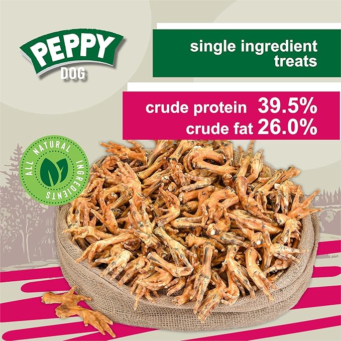 All Natural Chicken Feet Without Claws (70 oz, Approx. 110 pcs.) Dog Treats | Dehydrated for Freshness | Supports Joint Health with Glucosamine and Chondroitin | Promotes Dental Hygiene