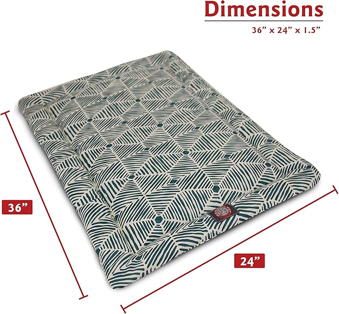 36" Charlie Emerald Green Crate Dog Bed Mat By Majestic Pet Products