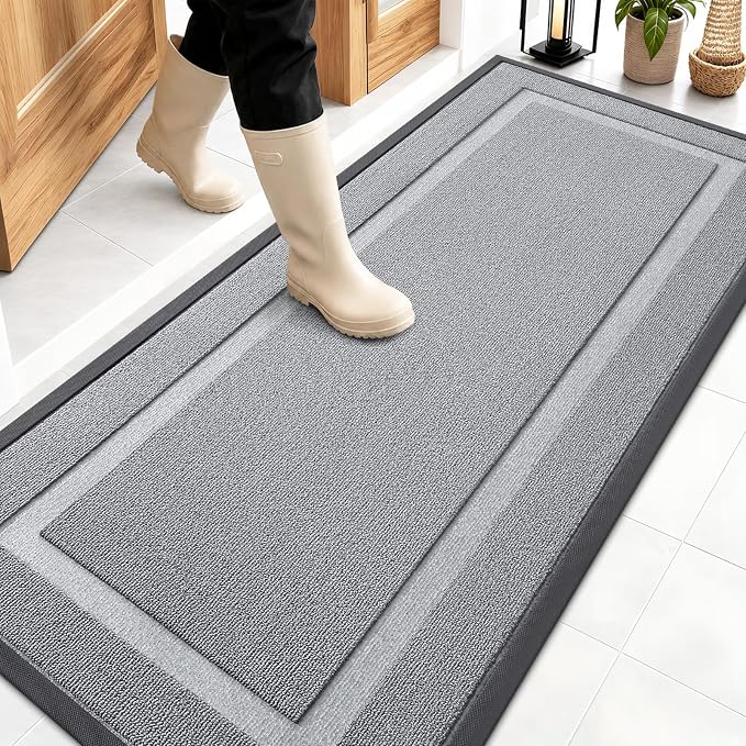 OLANLY Front Door Mat Indoor Outdoor Entrance, Waterproof All-Season,