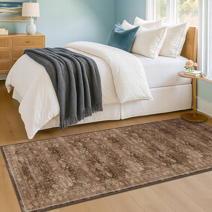 Boho Washable 2x8 Long Rugs for Hallway, Non Skid Front Door Runner Indoor