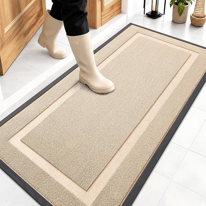 OLANLY Front Door Mat Indoor Outdoor Entrance, Waterproof All-Season,