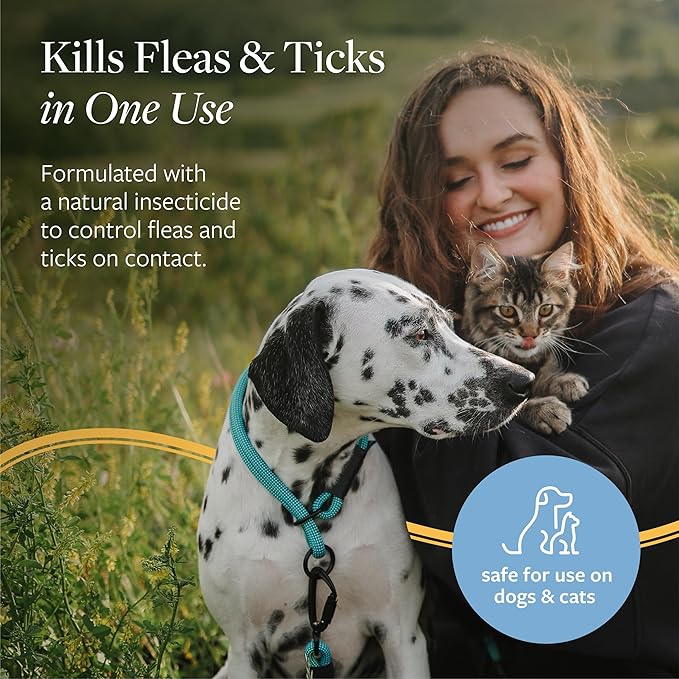 Veterinary Formula Flea and Tick Shampoo for Dogs and Cats, 1 Gallon – Dog and Cat Flea Shampoo with Pyrethrum to Kill Fleas, Ticks On Contact – Cleanses and Exfoliates