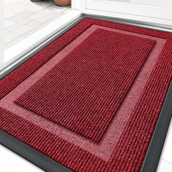 OLANLY Front Door Mat Indoor Outdoor Entrance, Waterproof All-Season,