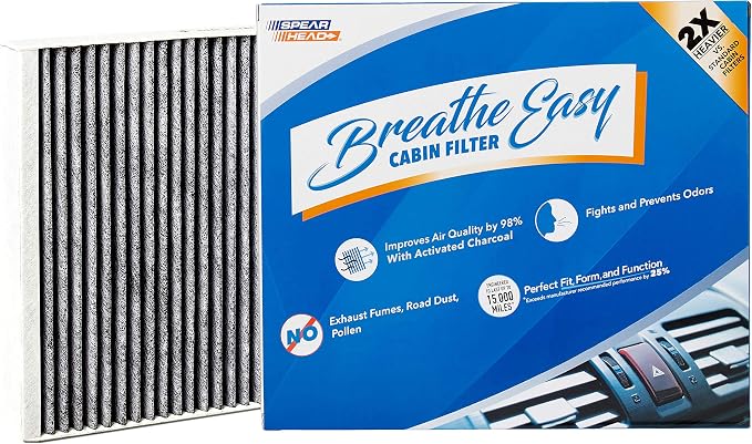Spearhead Odor Defense Breathe Easy AC & Heater Cabin Filter, Fits Like OEM