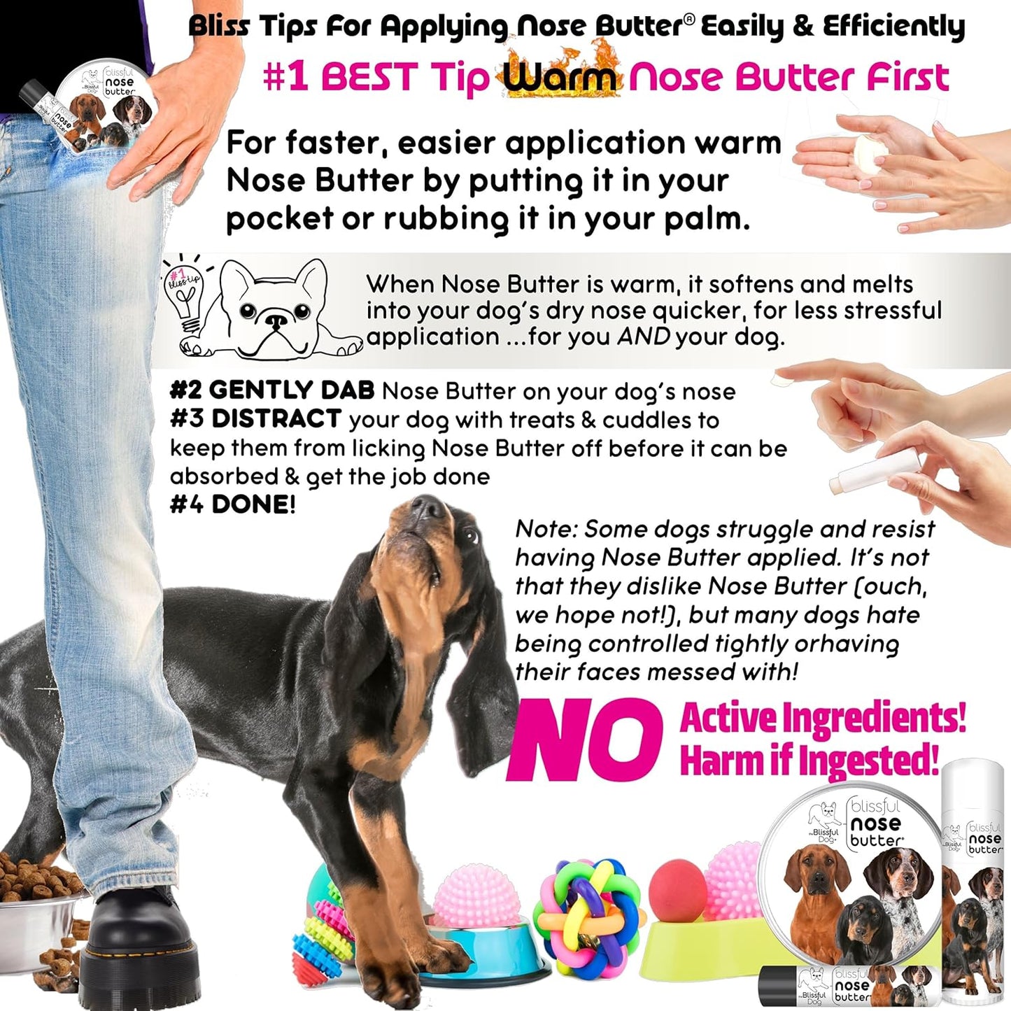 The Blissful Dog Coonhound Unscented Nose Butter, 0.15-Ounce,UNSC-COONHOUND-15oz