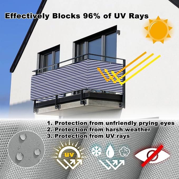 Privacy Fence Screen 3.3' x 65.6' UV Protection Weather Resistant Waterproof