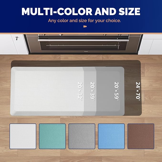 FEATOL Anti Fatigue Mats for Standing, 9/10 Extra Thick Ergonomic Standing Desk