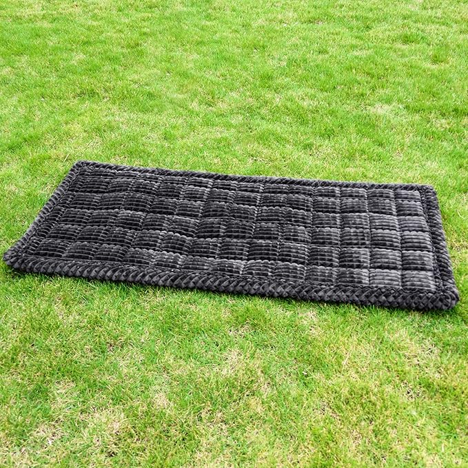 Washable Large Dog Bed for Cars, Dog Car Seat Cover for Backseat, Anti-Slip Pet Sleeping Mat, Car Seat Protector, Travel Pet Pad for Trucks and SUV (Black, 24.8" x 54")