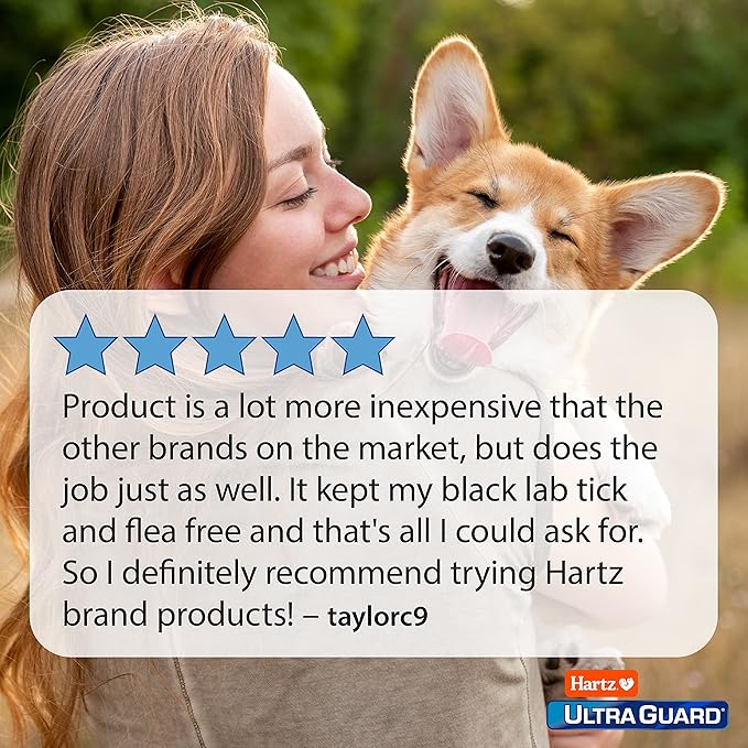 Hartz UltraGuard Dual Action Flea & Tick Topical Dogs & Puppies Treatment & Prevention, 6 Months, 60+ lbs