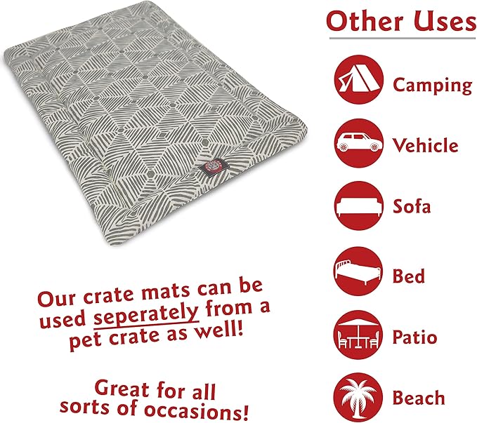24" Charlie Metallic Crate Dog Bed Mat By Majestic Pet Products