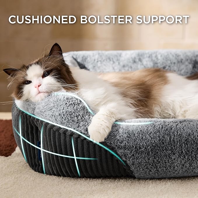 Bedsure Corduroy Fleece Puppy Beds Kitten Bed