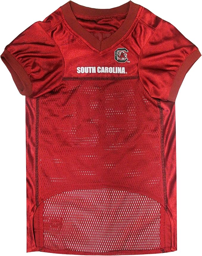 Pets First NCAA College South Carolina Gamecocks Mesh Jersey for DOGS & CATS, XX-Large. Licensed Dog Jersey with your Favorite Football/Basketball College Team
