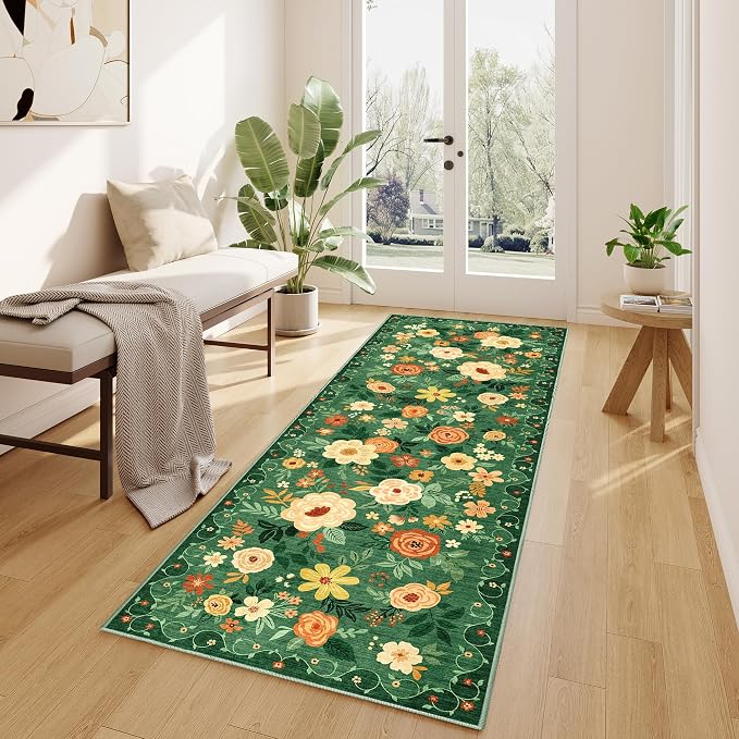 DUKINO Runner Rug, 2x10 Kitchen Hallway Carpet, Washable