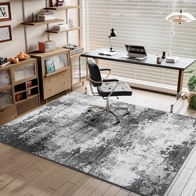 Entryway Rug 3x5 Grey Door Mat Indoor Entrance 36x60, Washable Small Throw Rugs