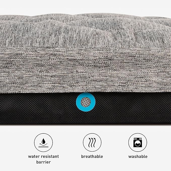 Bedgear Performance Dog Bed - Small - Durable Pet Bed with Washable Cover - Removable Pad for Travel