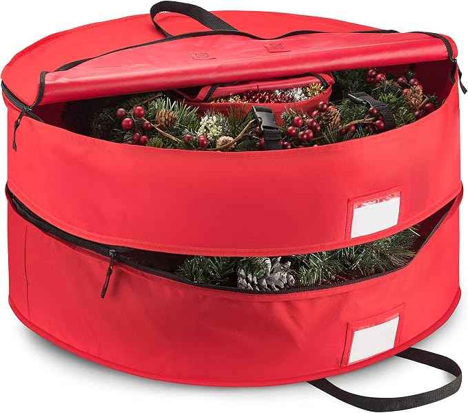ZOBER Christmas Wreath Storage Container 24 Inch