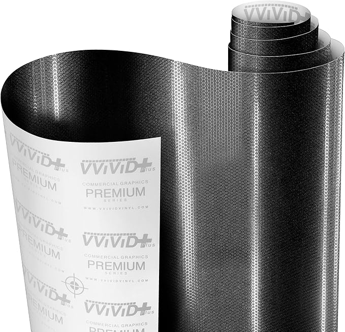 VViViD+ Honeycomb Matte Black Small Pattern Car Wrap Vinyl (25ft x 5ft)