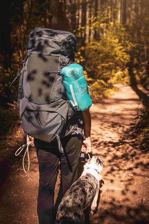 Ultralight Dog Sleeping Bag for Backpacking-Outdoor Dog Bed for Hiking-Packable Sleeping Bag for Dogs-Dog Travel Bed (Glacial Blue | Large)