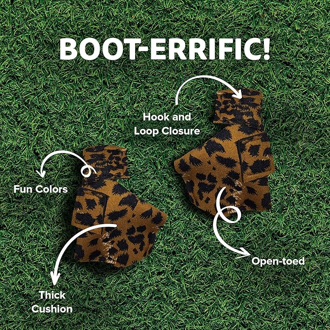 Duck Shoes for Injured Feet – Protective Neoprene Footwear for Ducks, Protective Shoes for Birds with Injured feet, Bumblefoot Relief - Large, 4.5” Max. Inside Width - Leopard