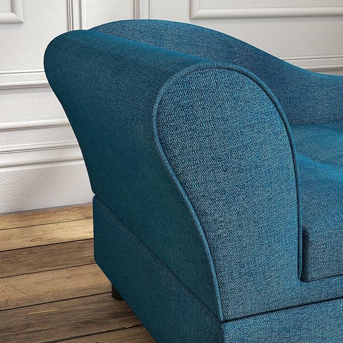Pet Sofa, Dog Couch, Elevated Pet Bed for Small and Medium Dogs, with Hidden Storage, Soft Tufted Cushion, Dark Blue