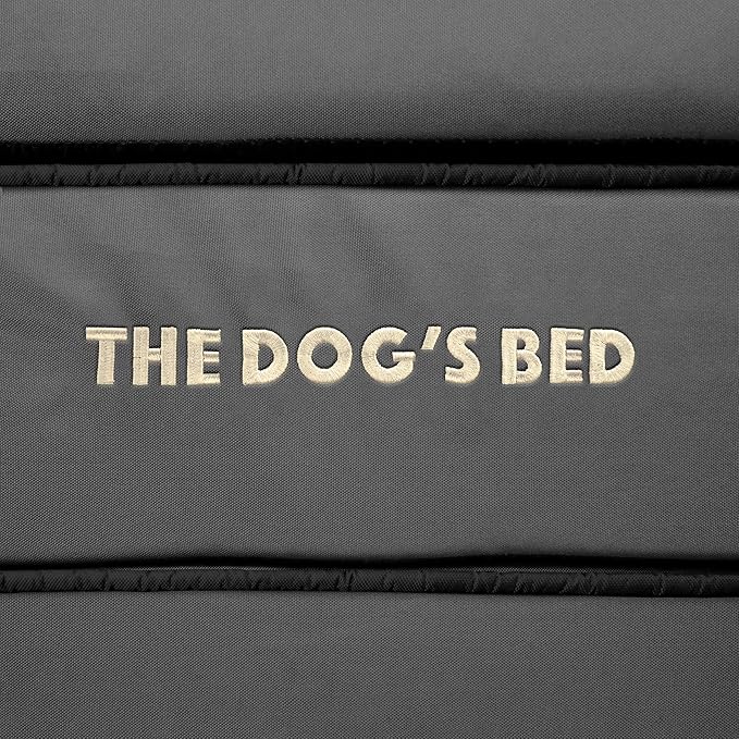 The Dog’s Bed Replacement Outer Cover & Bolster for Standard Foam Beds, Oxford Fabric, Grey, Medium