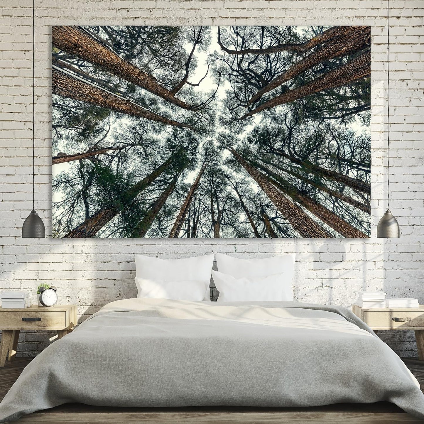 Nature Wall Art Prints - Ocean Forest Mountain Lake Canvas Landscapes - Small to Extra Large Living Room Bedroom Kitchen Bathroom Décor (Trees and Sky, 24L" x 36W")