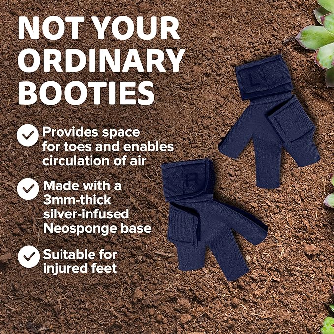 Chicken Shoes for Injured Feet – Protective Neoprene Footwear for Chicken, Open-Toe Design for Bumblefoot Relief, Made in USA - Standard, 3" Max. Inside Width, Navy