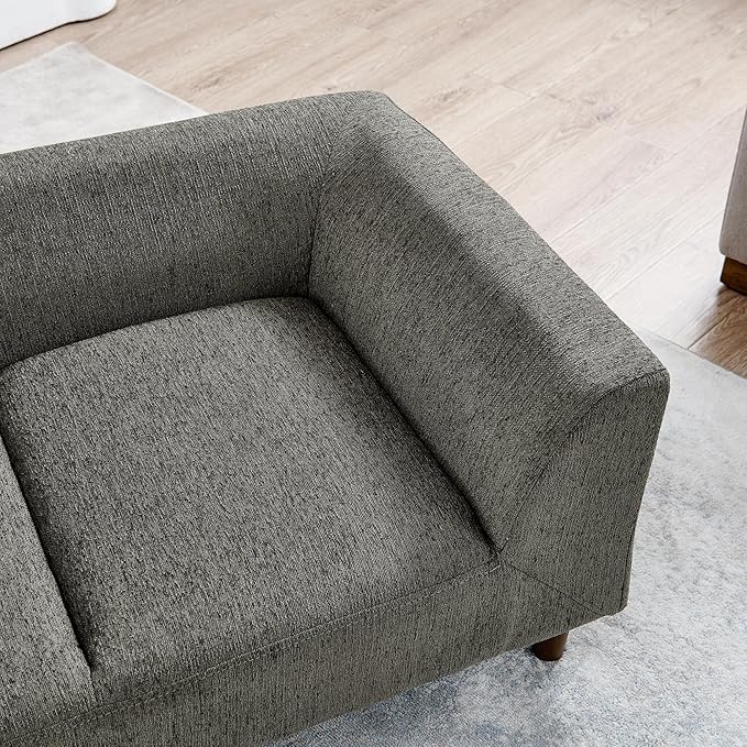 39x25 Inch Large Dog Sofa, Modern Jumbo Pet Couch Made Made by Linen with Armrest and Backrest - Indoor Elevated Dogs Chaise Bed for Doggy up to Medium and Large (Grey)