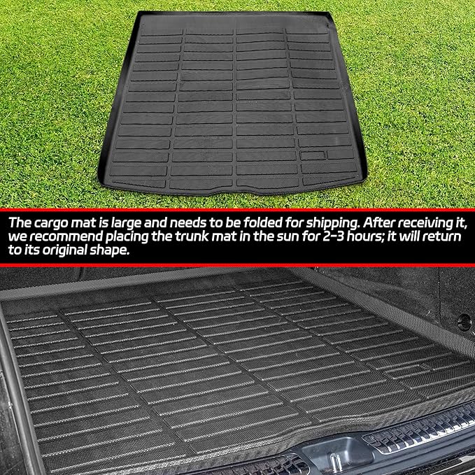 Cargo Liner Compatible with 2016-2022 Mercedes Benz GLC Cargo Mat，All Weather Protection Trunk Liner Rear Trunk mat，Black
